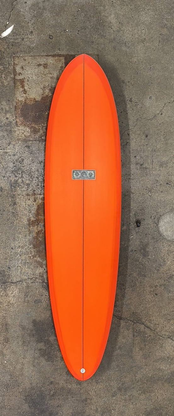 JEFF MCCALLUM 7'  KIMBO TWIN "MADE IN MEXICO" HIGHLIGHTER ORANGE