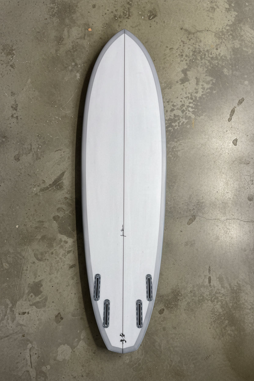 JEFF MCCALLUM SURFBOARD QUAD DIAMOND TAIL 